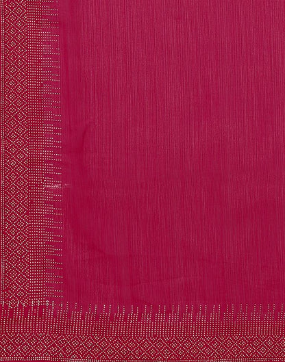 Rani Pink Plain Georgette Saree