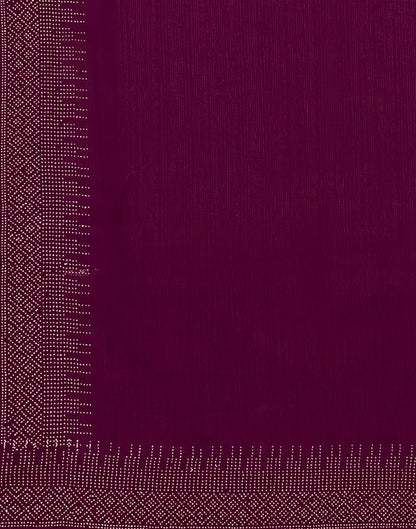 Wine Plain Georgette Saree