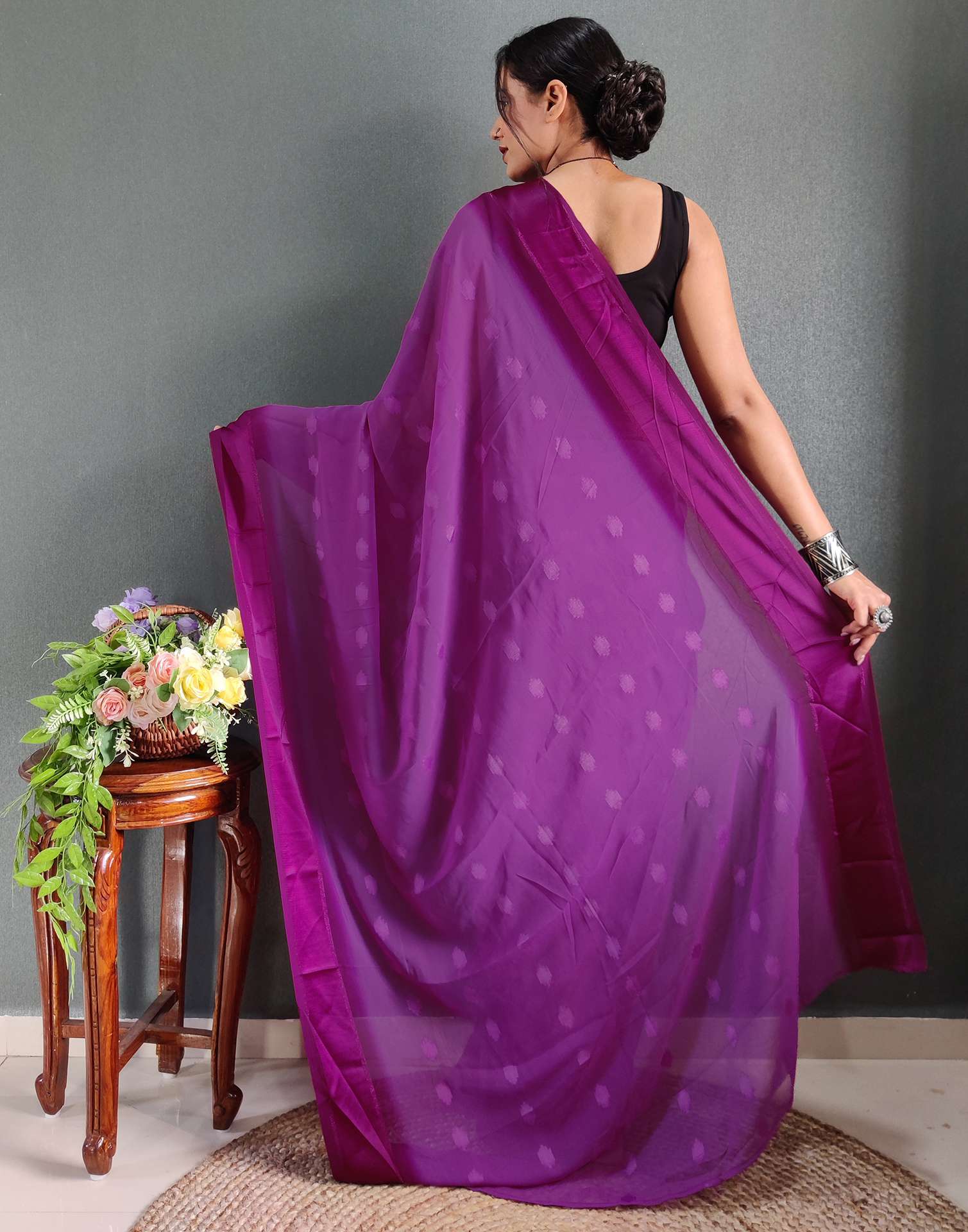 Wedding Wear Magenta Plain Art Silk Saree, 6 m (with blouse piece) at Rs  550 in Surat