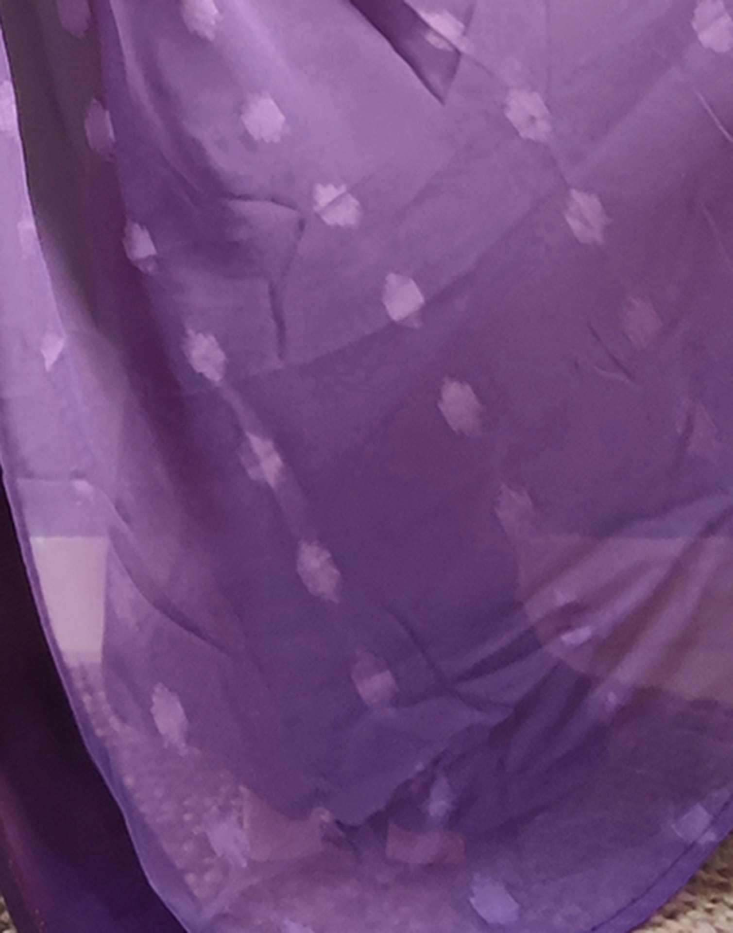 Ready to Wear Pastel Purple Woven Georgette Saree