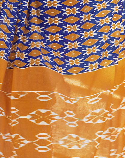 Ready to Wear Blue Printed Cotton Saree