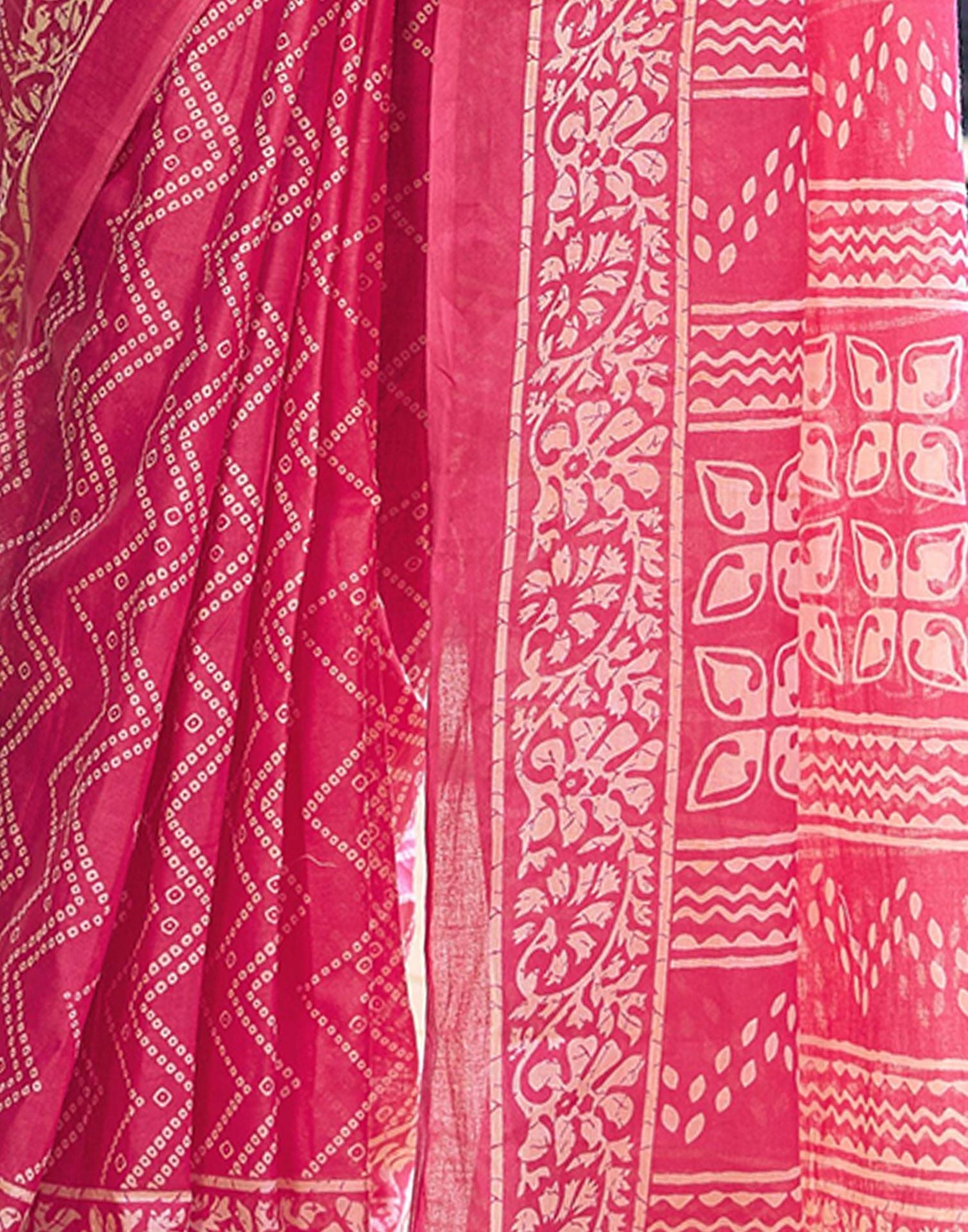 Ready to Wear Blush Pink Printed Cotton Saree