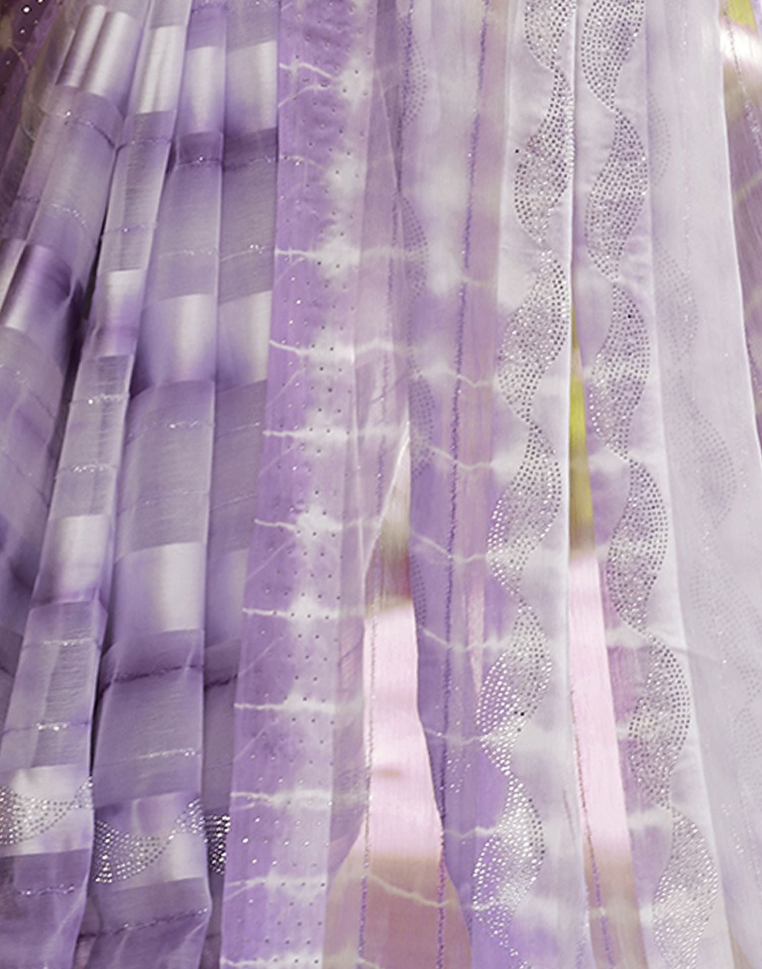 Purple Printed Chiffon Saree