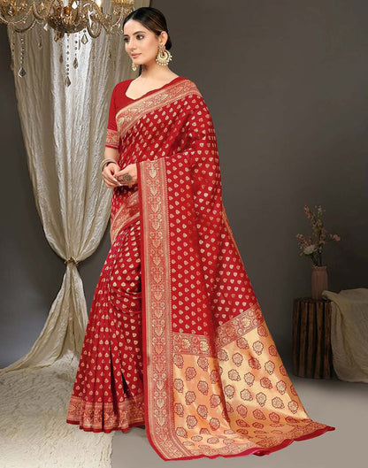 Red Banarasi Silk Saree