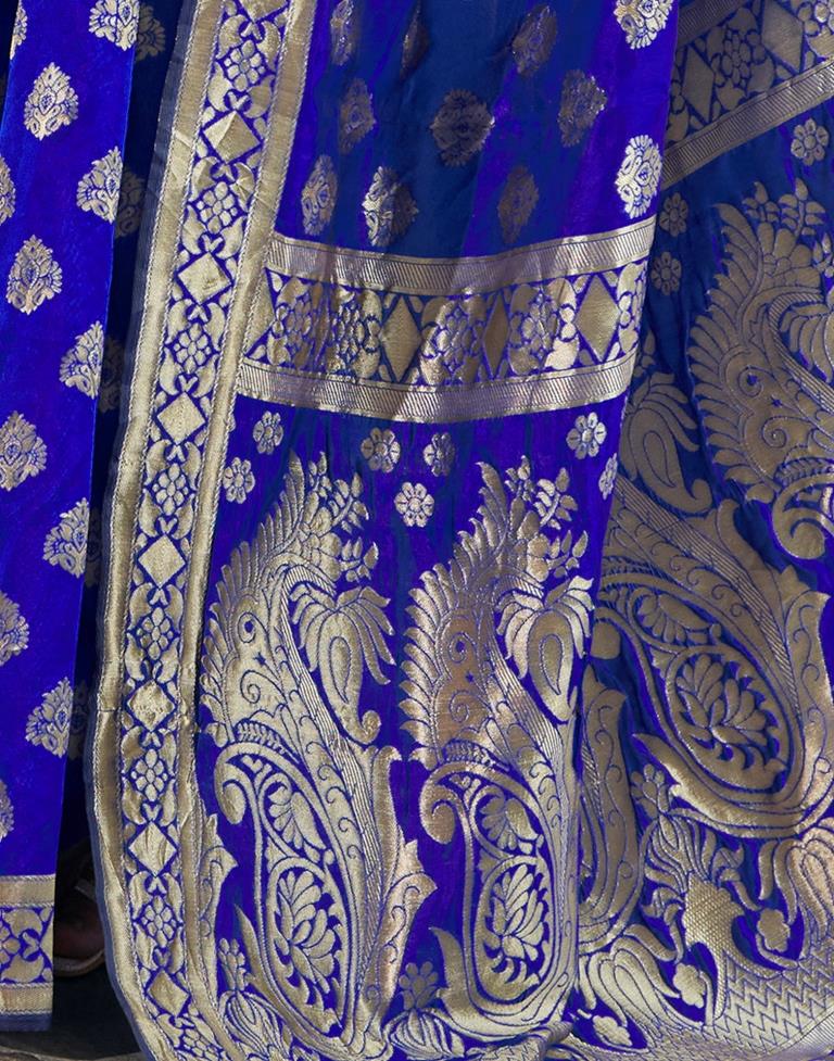 Royal Blue Banarasi Silk Saree