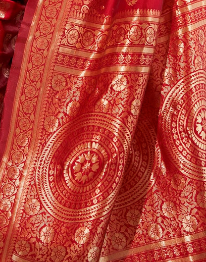 Red Banarasi Silk Saree