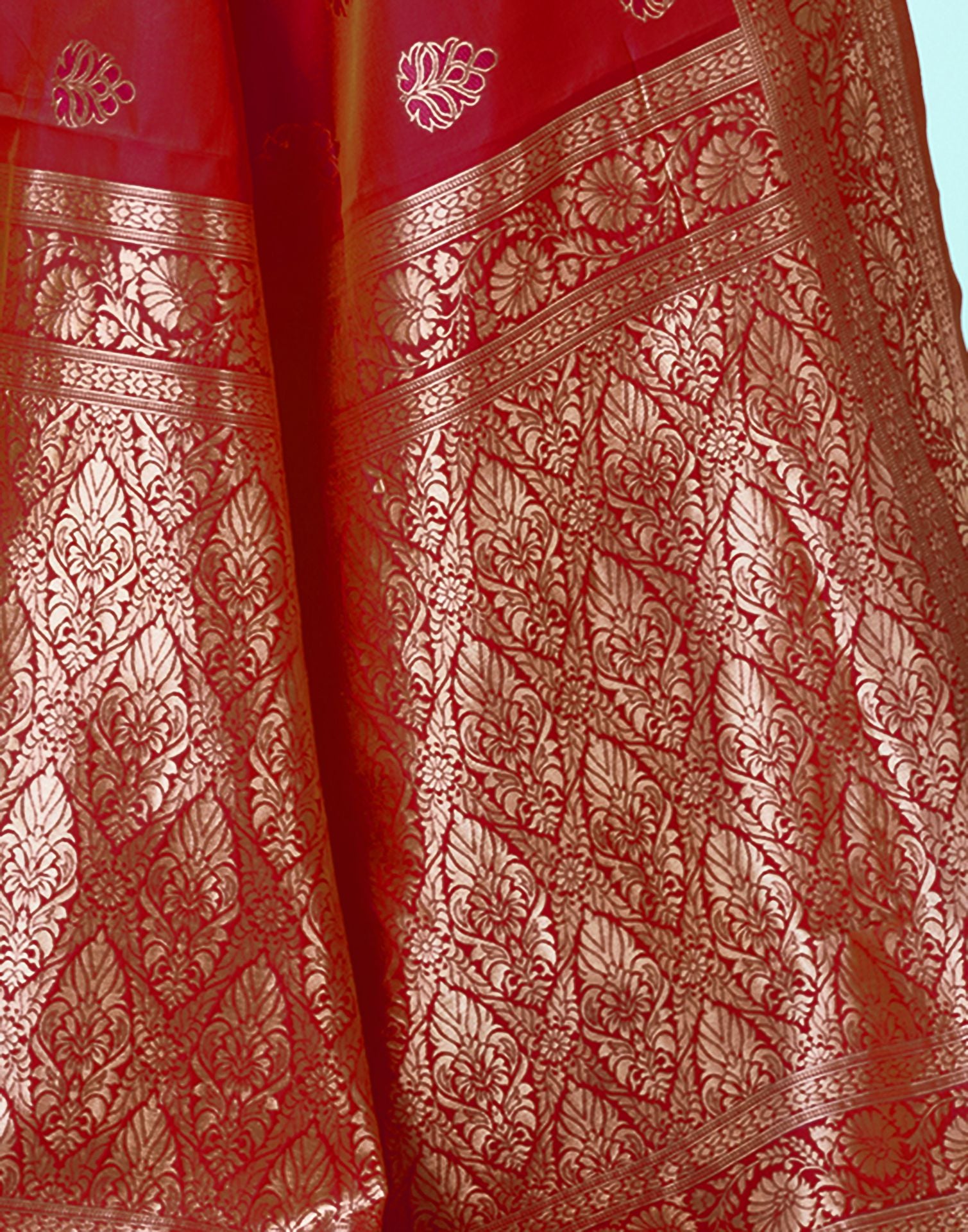 Red Jacquard Silk Saree