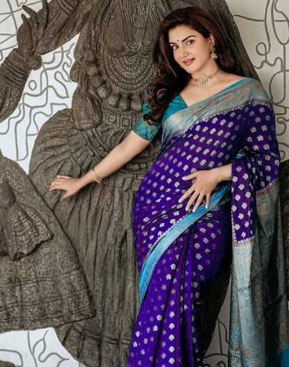 Dark Blue Silk Saree