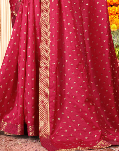 Pink Printed Silk Saree