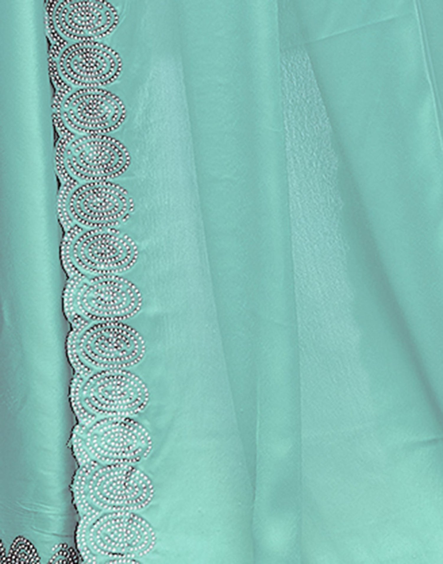 Mint Green Plain Silk Saree