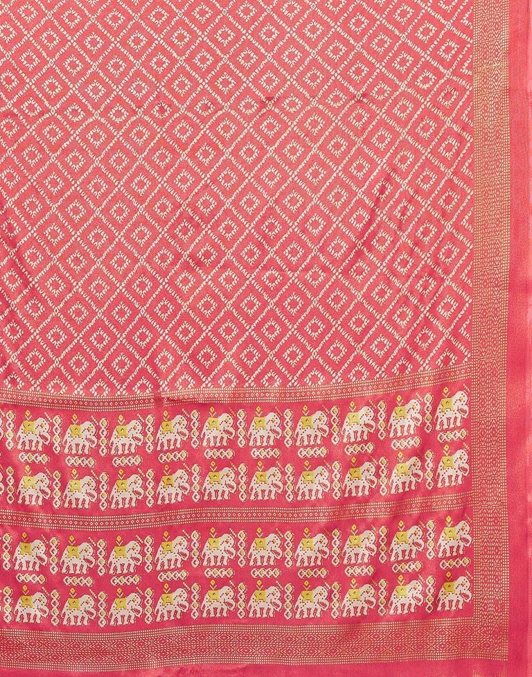 Pink Printed Saree