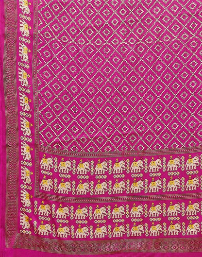 Deep Purple Printed Saree