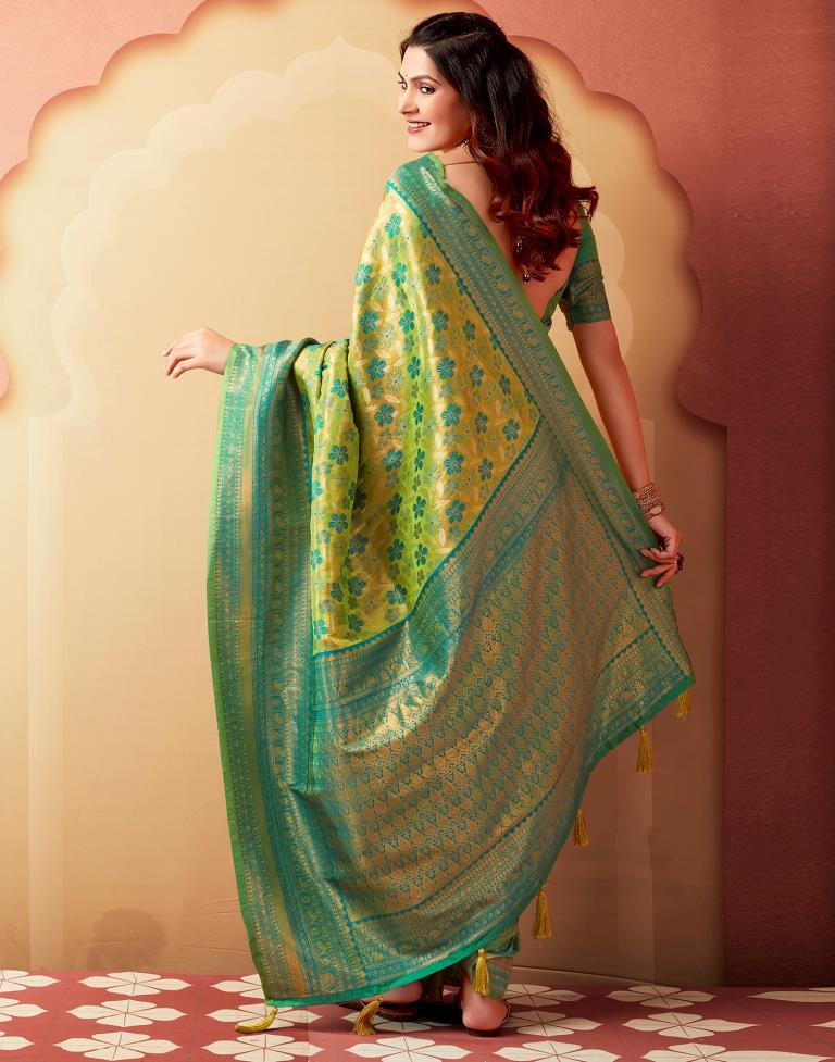 Green Silk Woven Saree