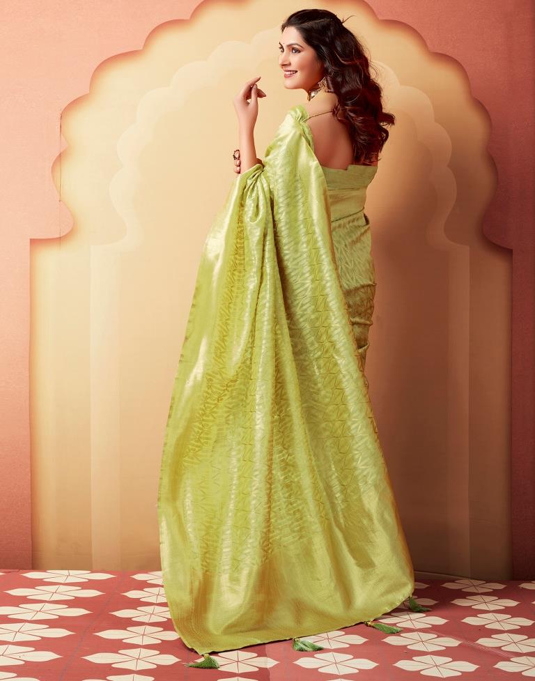 Light Green Silk Woven Saree