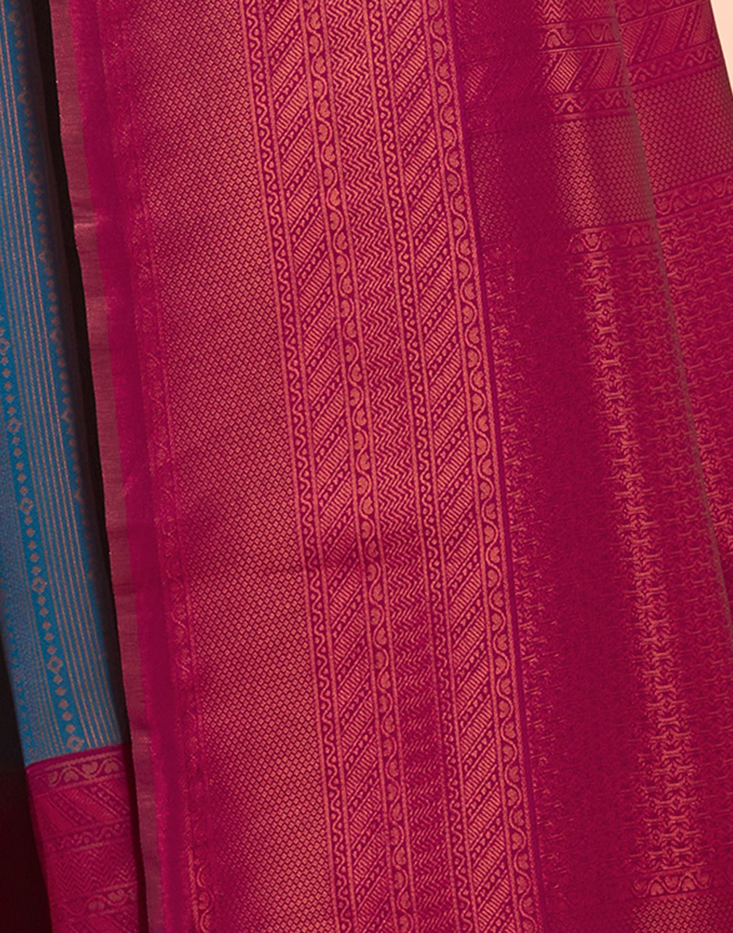 Wine Jacquard Silk Saree