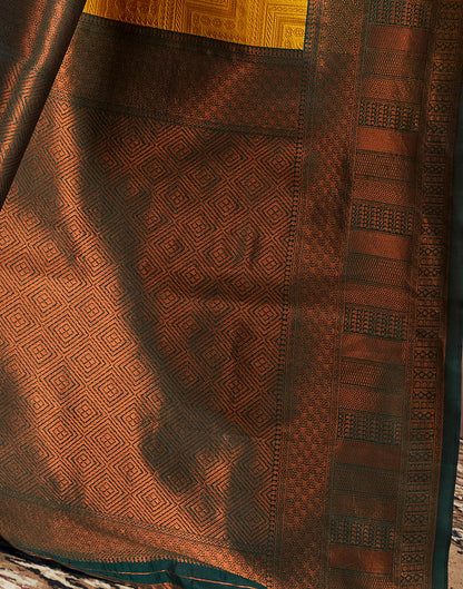 Turmeric Jacquard Silk Saree