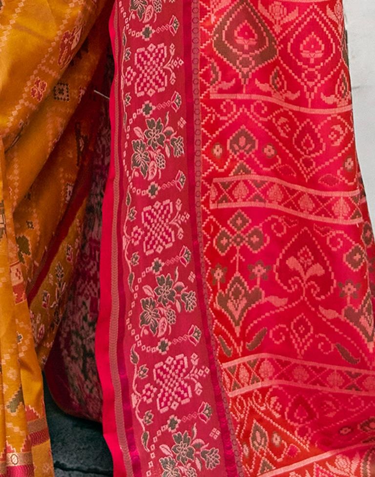 Turmeric Yellow  Silk Woven Saree