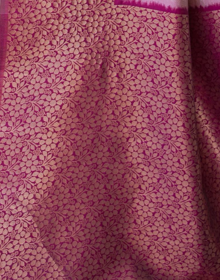 Dusty Pink Silk Woven Saree