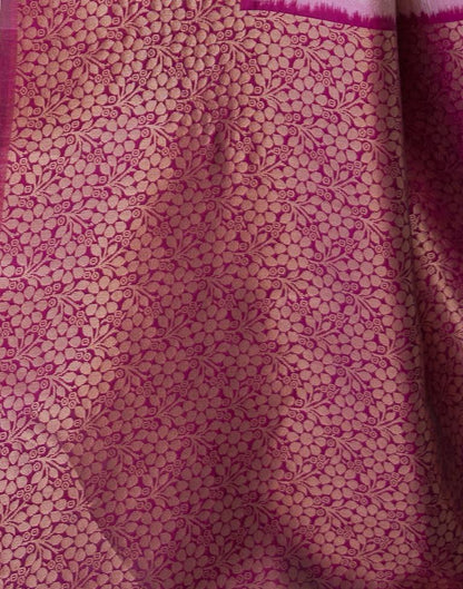 Dusty Pink Silk Woven Saree