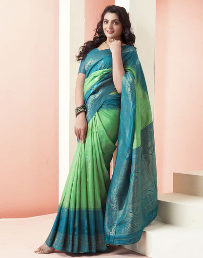 Green Jacquard Silk Saree