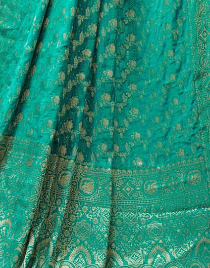 Rama Green Georgette Plain Saree