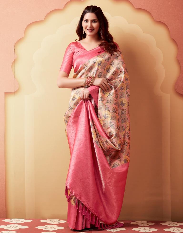 Multi Silk Printed Saree