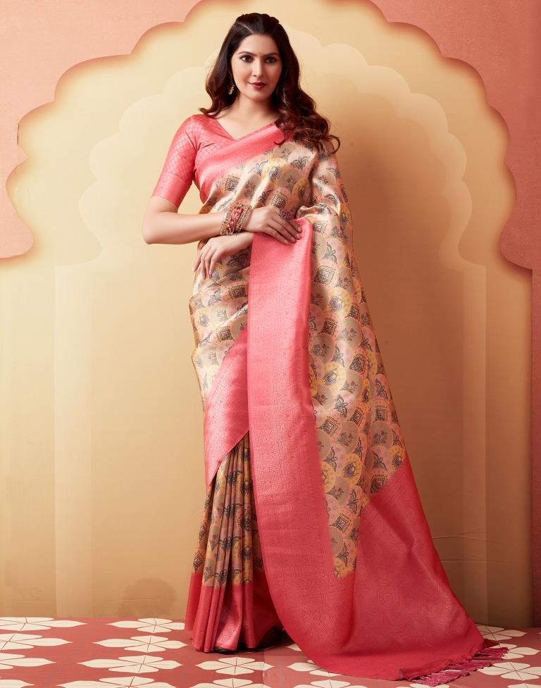 Multi Silk Printed Saree