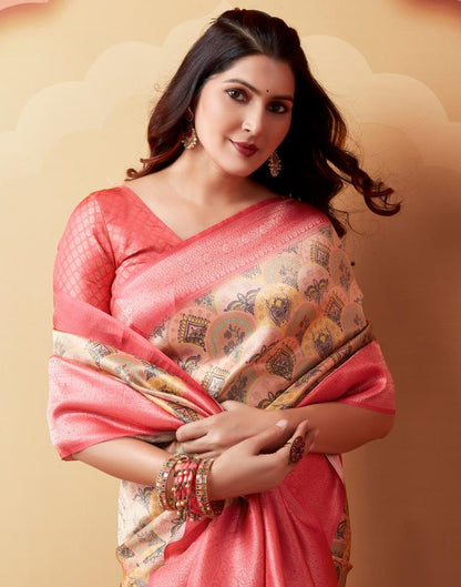 Multi Silk Printed Saree