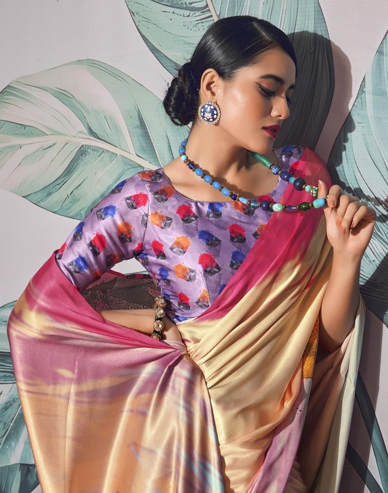 Multi Silk Printed Saree