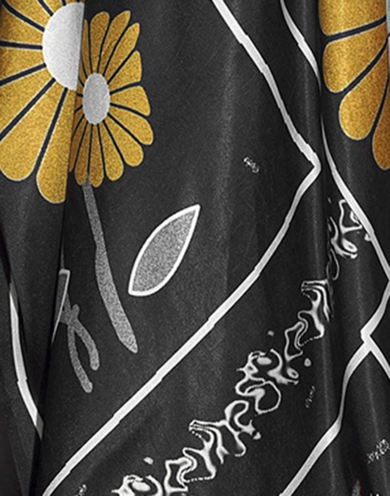 Black Silk Printed Saree