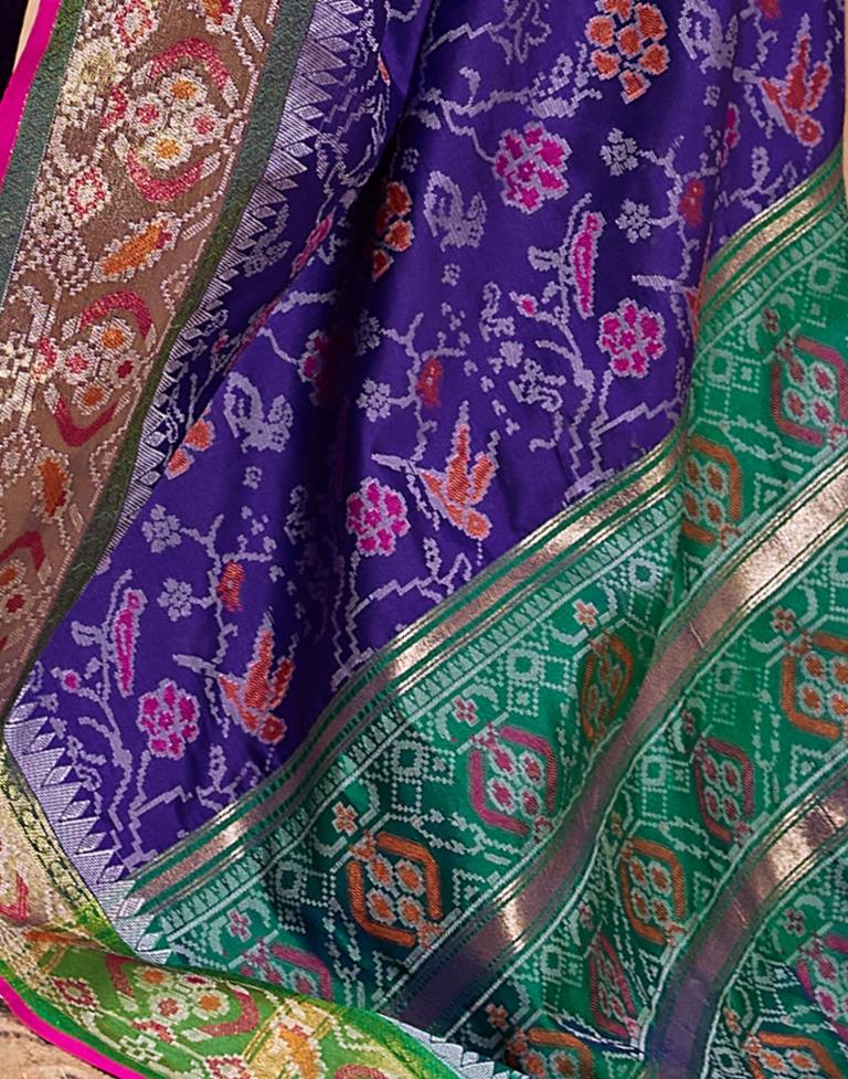 Indigo  Silk Woven Saree