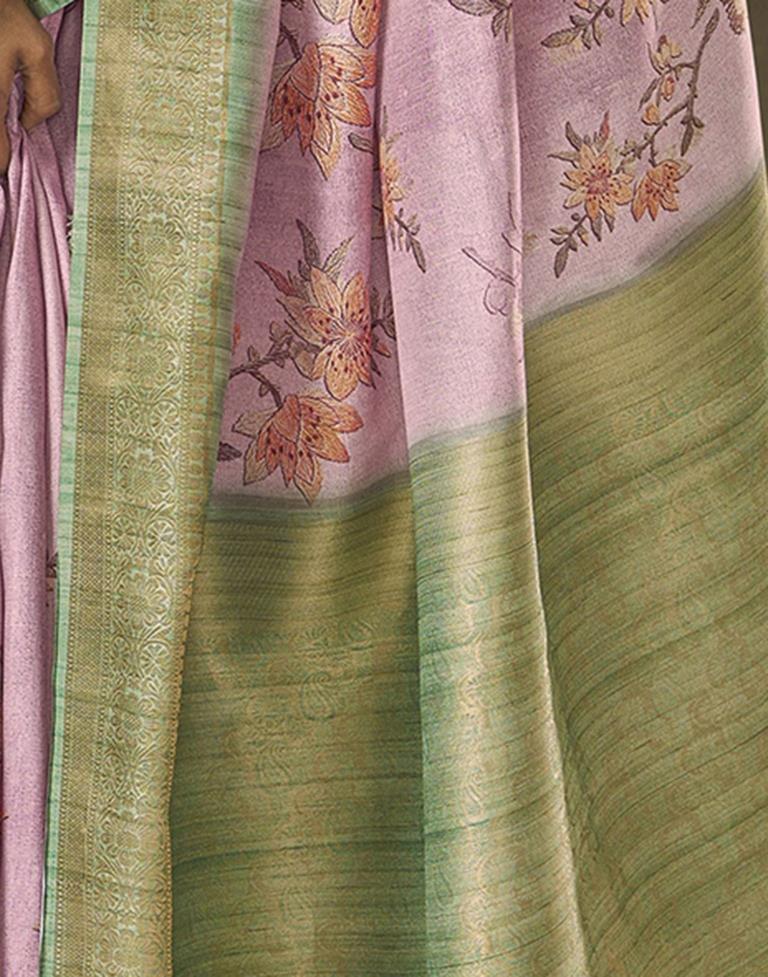 Light Pink Silk Woven Saree