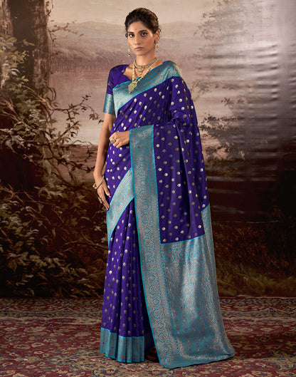 Violet Silk Weaving Saree