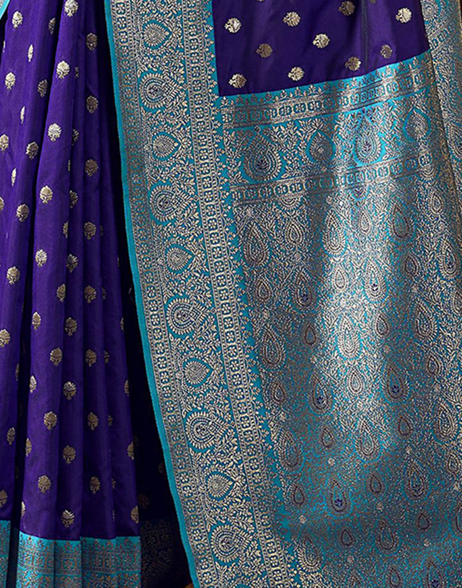 Violet Silk Weaving Saree