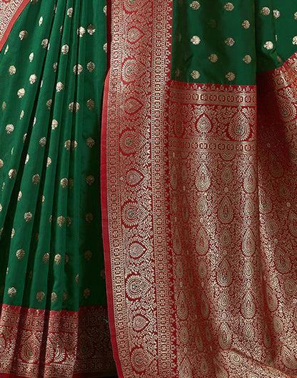 Green Silk Weaving Saree