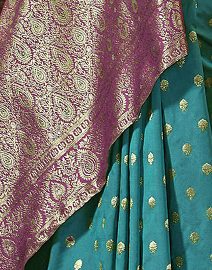 Rama Green Silk Weaving Saree