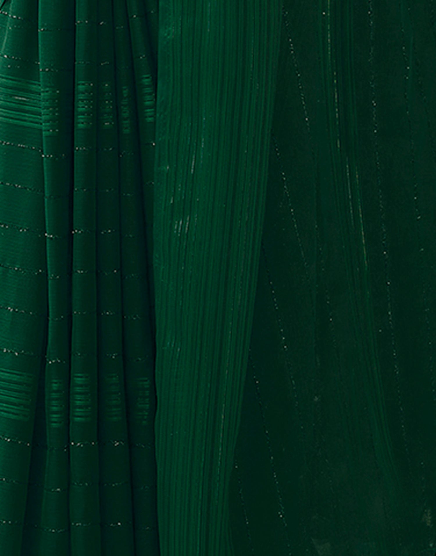 Dark Green Georgette Plain Saree