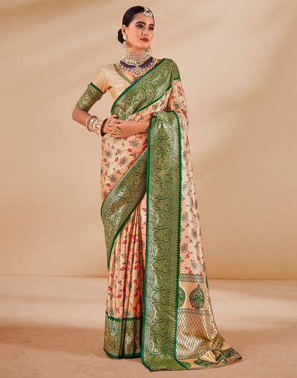 Gold (Beige) Silk Weaving Saree