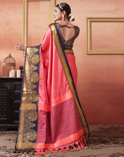 Pink Kanjivaram Silk Saree