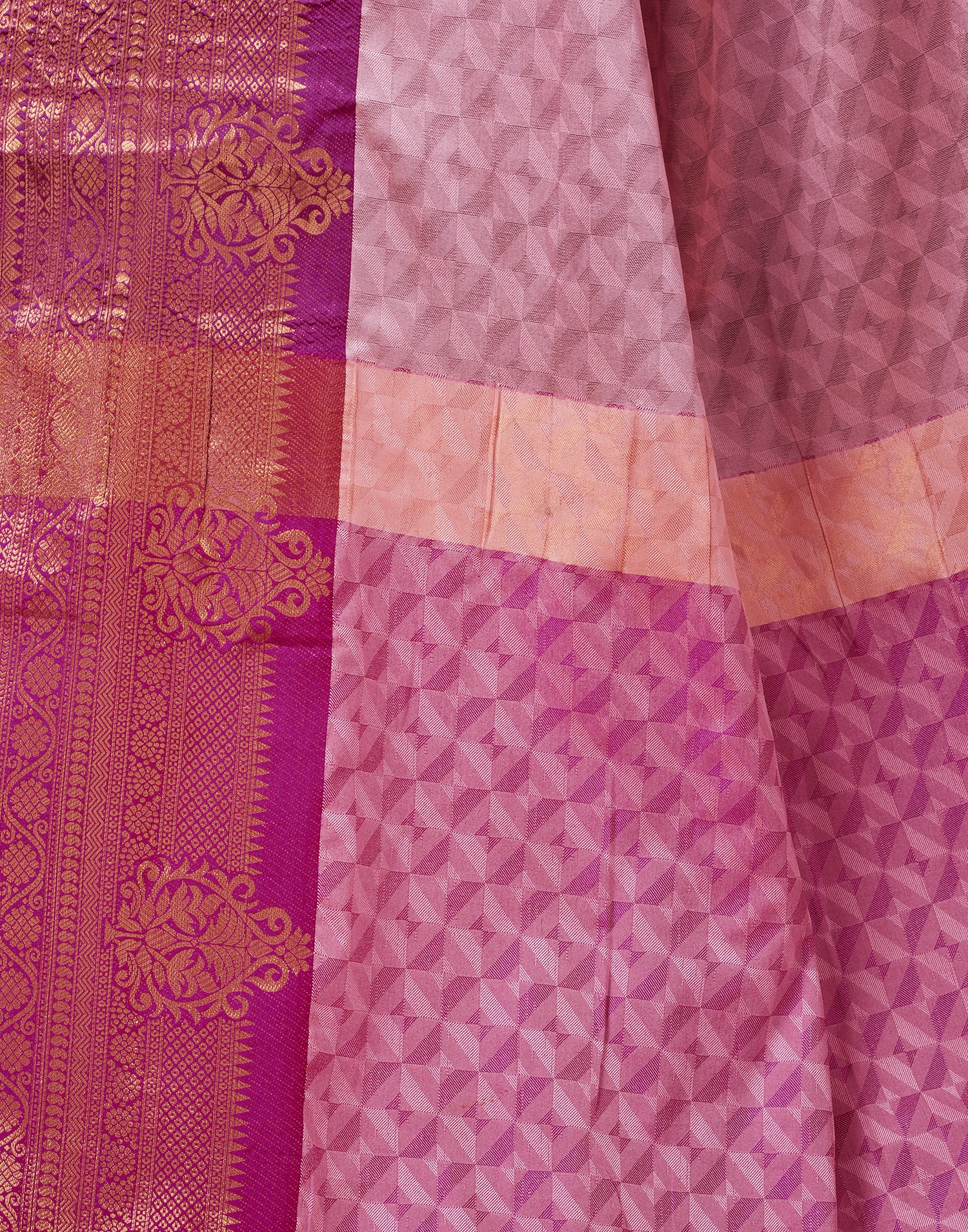 Light Pink Kanjivaram Silk Saree