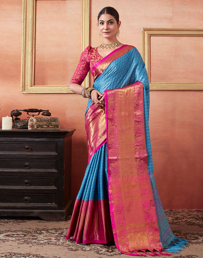 Blue Kanjivaram Silk Saree