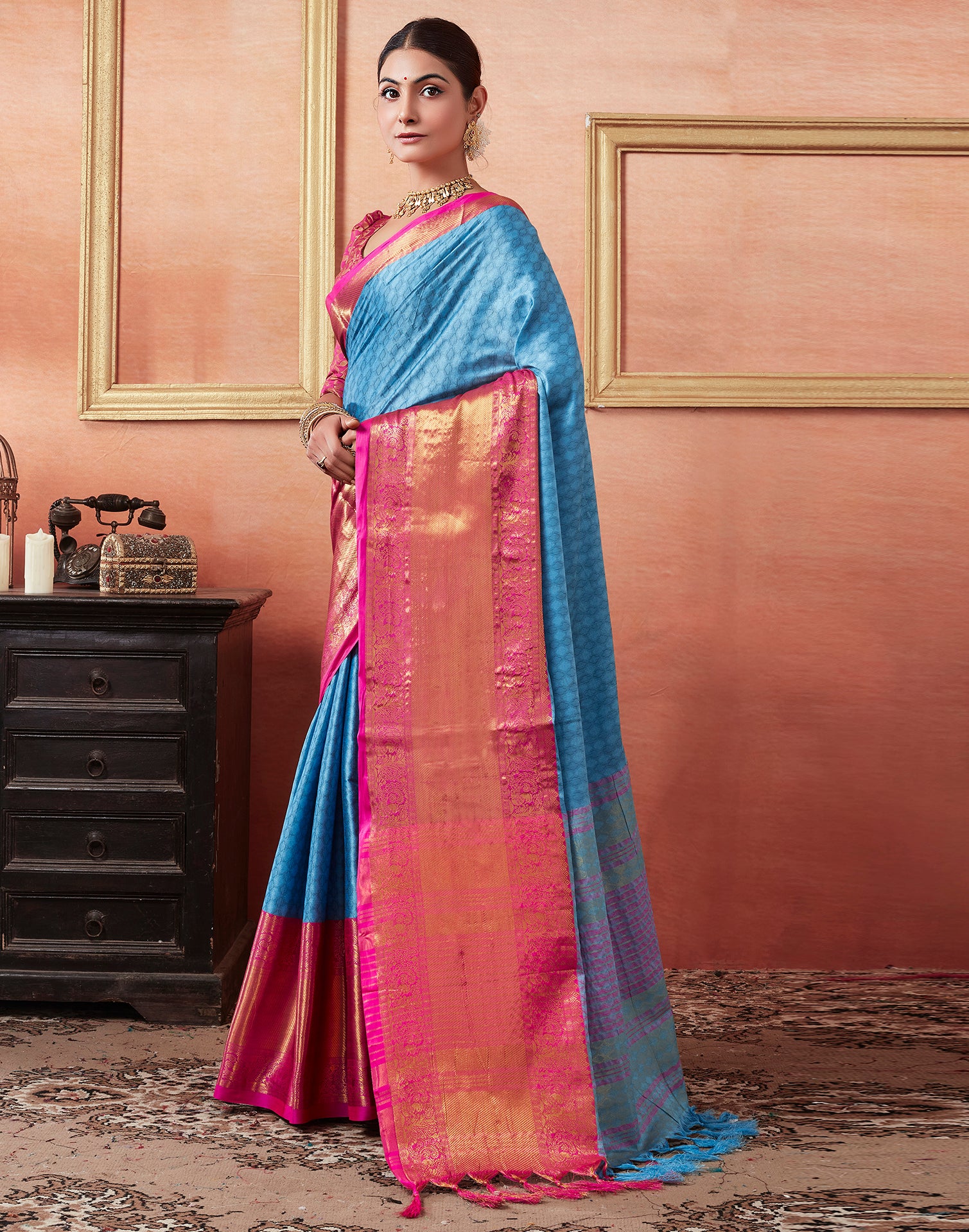 Blue Kanjivaram Silk Saree