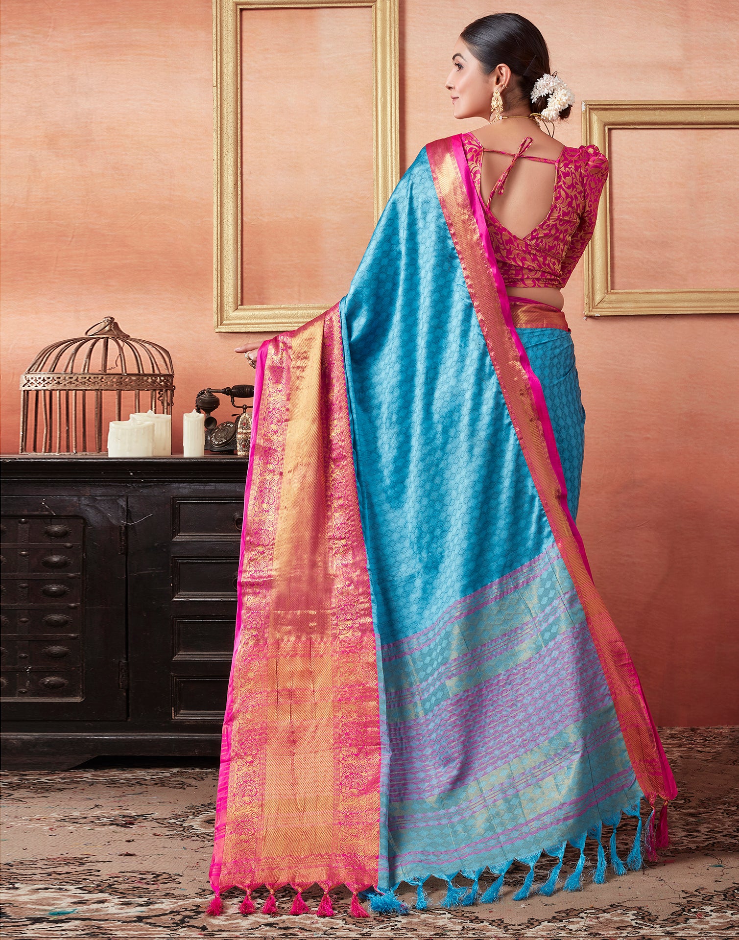 Blue Kanjivaram Silk Saree