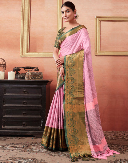 Pink Kanjivaram Silk Saree