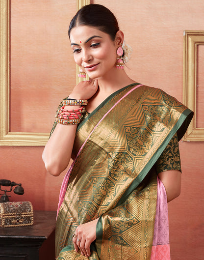 Pink Kanjivaram Silk Saree