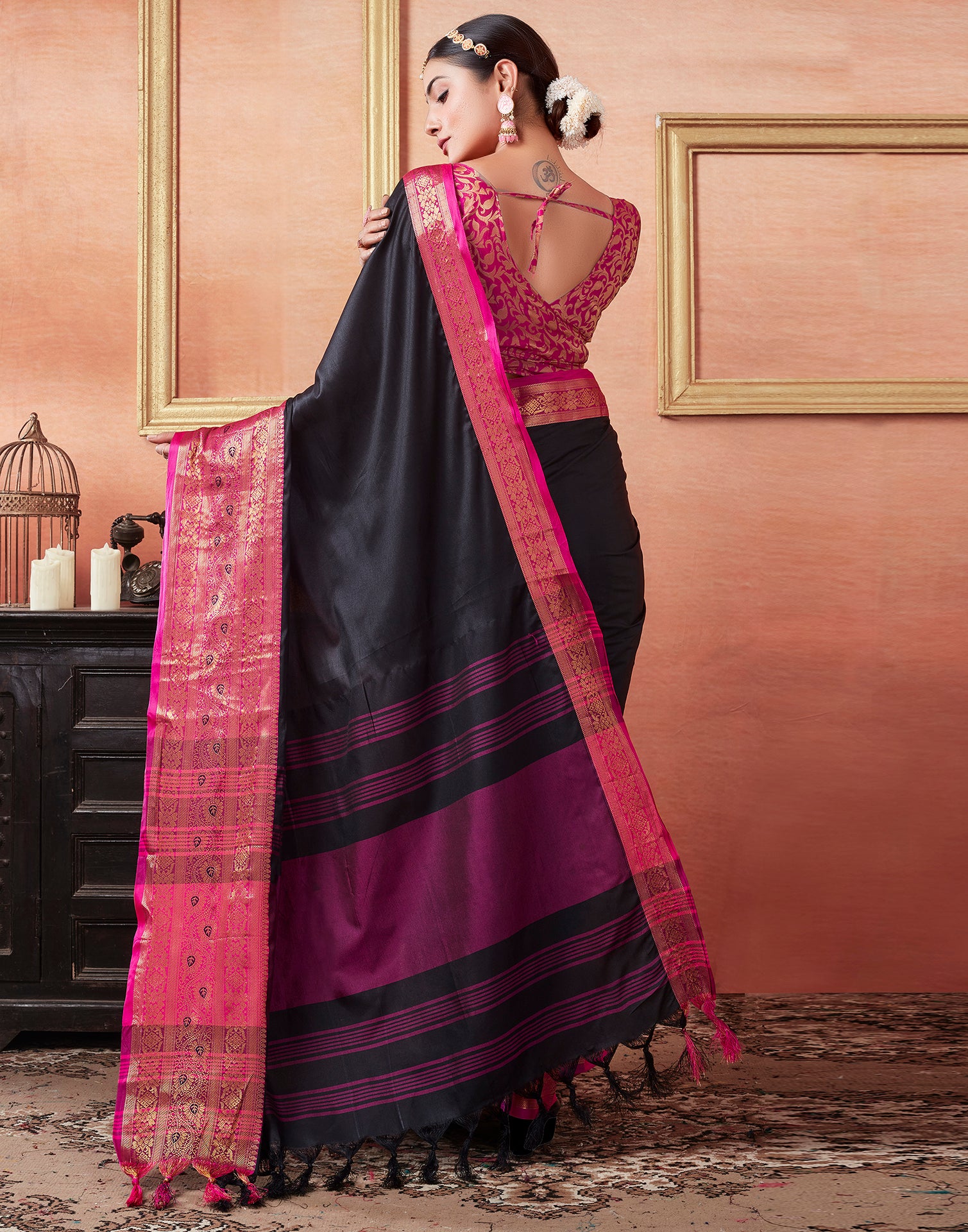 Pink Kanjivaram Silk Saree