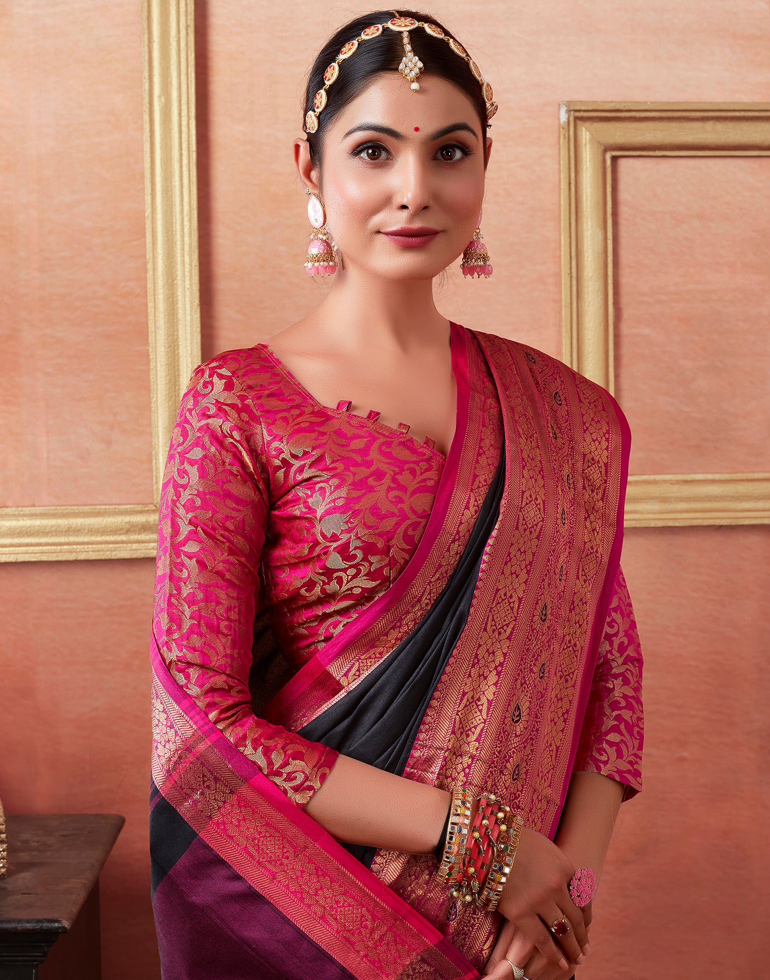 Pink Kanjivaram Silk Saree