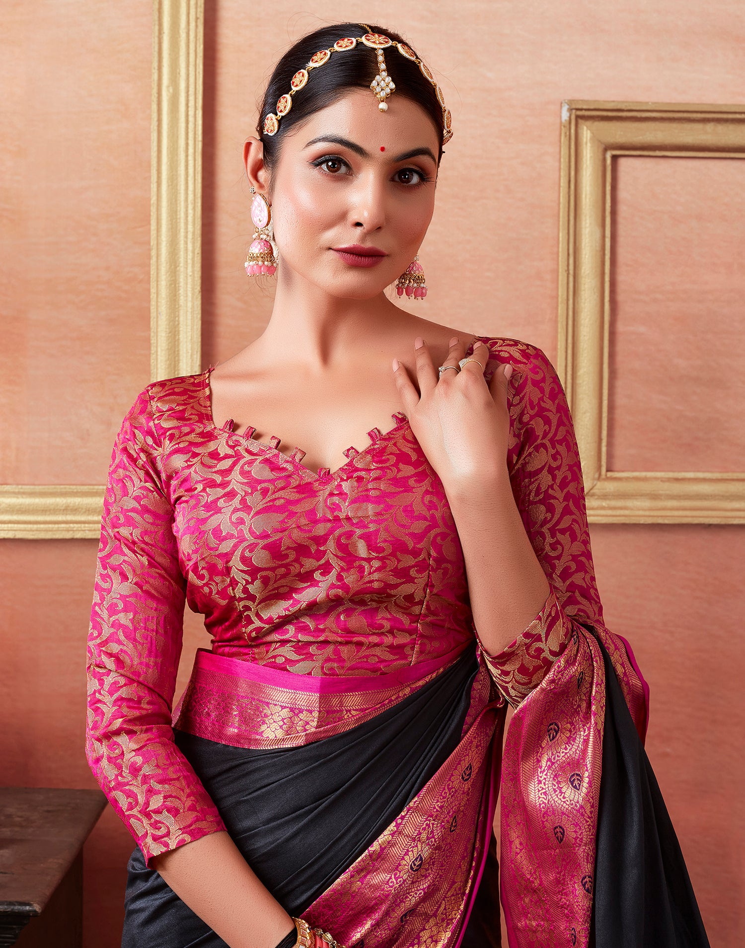 Pink Kanjivaram Silk Saree