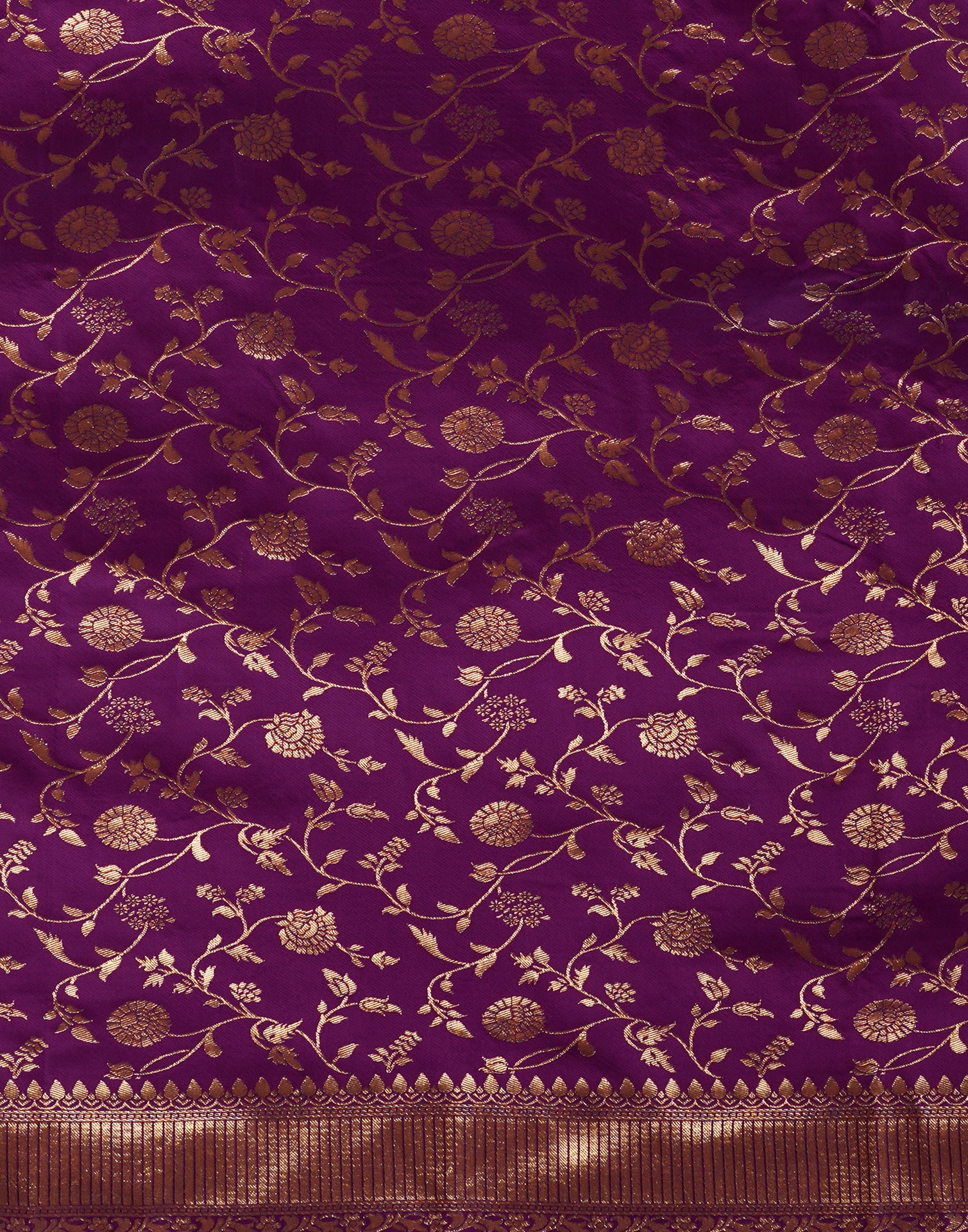 Dark Purple Banarasi Silk Saree