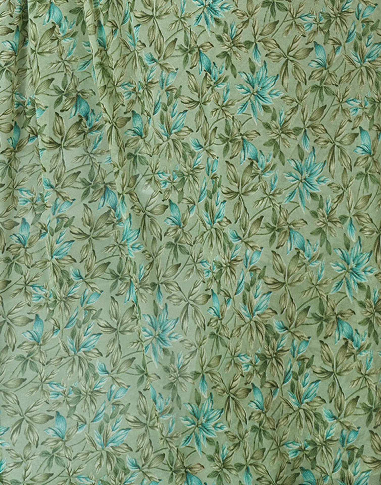 Dusty Green Georgette Printed Saree